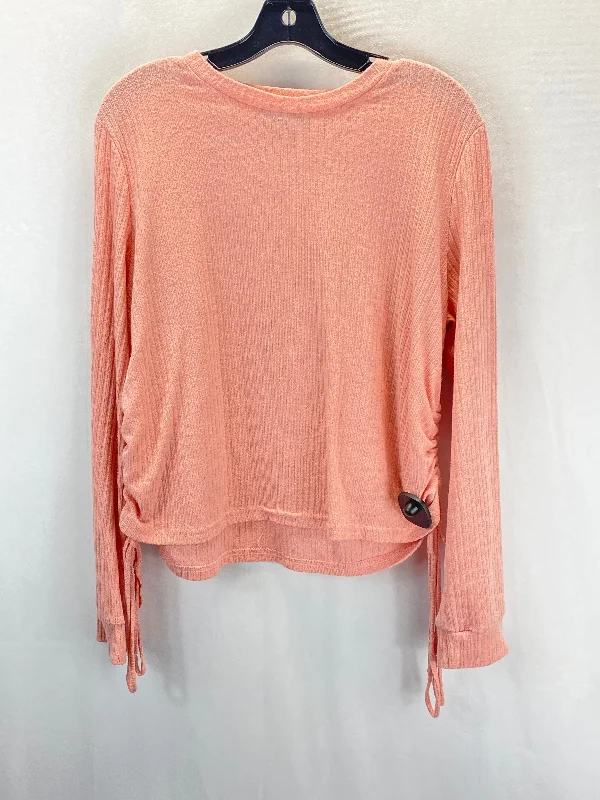 Women's Blouse with V-Shaped CollarTop Long Sleeve By Shein  Size: Xl