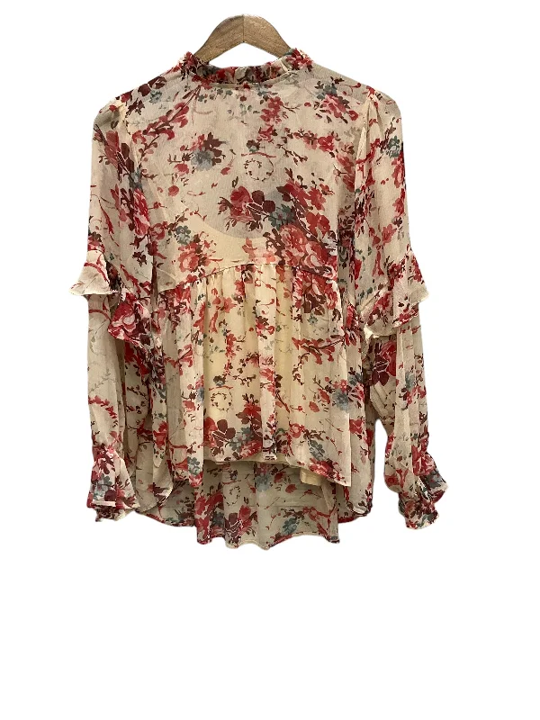 Women's Blouse with LaceTop Long Sleeve By Sundance  Size: M