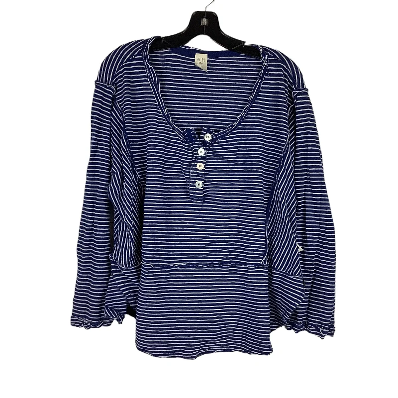 Women's Blouse with Narrow CollarTop Long Sleeve By We The Free  Size: M