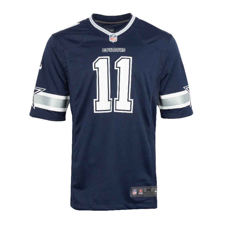 men's denim shirt with leather patches and embroideryCowboys Parsons Nike Game Jersey - Mens