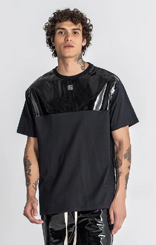 men's stretchy cotton polo shirtBlack Monster Oversized Tee