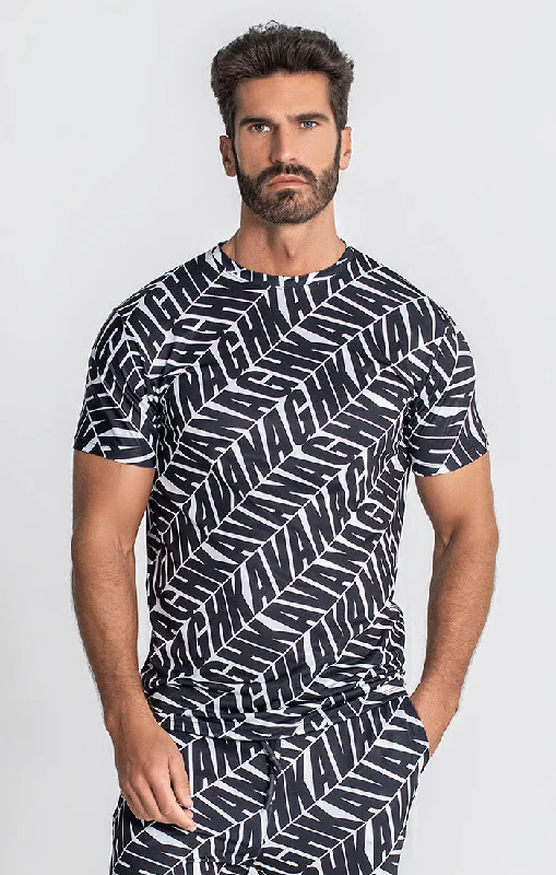 men's moisture-wicking tee with mesh back panelBlack Vice Printed Tee