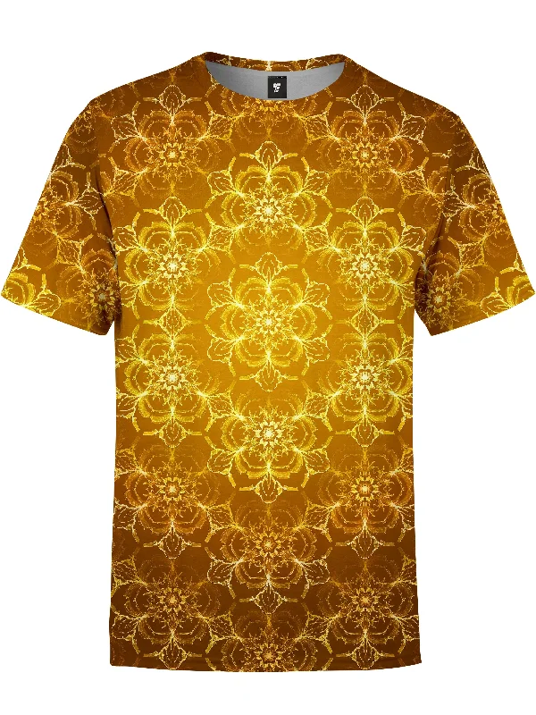 men's button-down shirt with spread collarGolden Lotus Unisex Crew