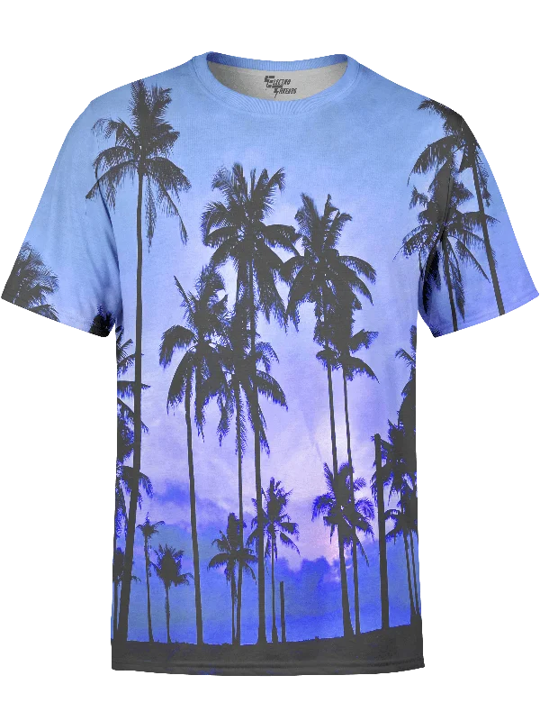 men's moisture-wicking athletic teePurple Palms Unisex Crew