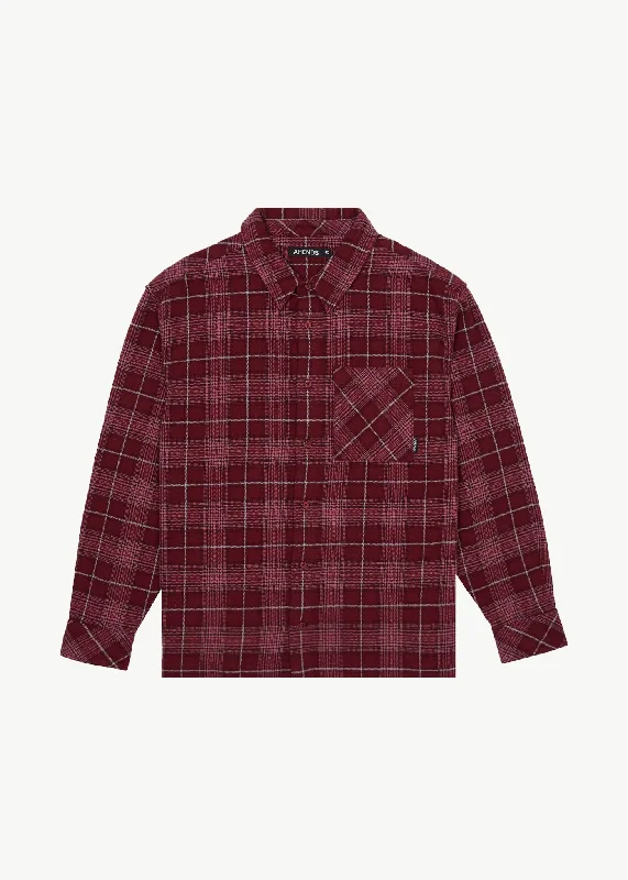 xx-large men's casual shirts for ultimate comfortAFENDS Mens Questions - Flannel Shirt - Port