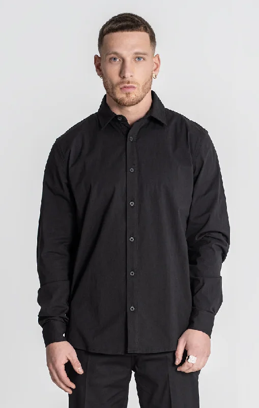 men's stretch cotton dress shirts for all-day comfortBlack VIP Shirt