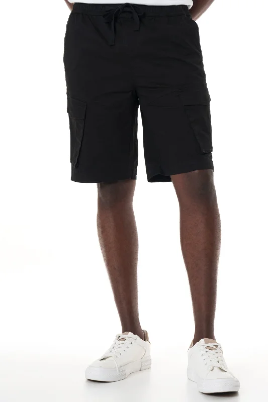 Men's ripstop pants for durabilityCargo Shorts _ 151634 _ Black