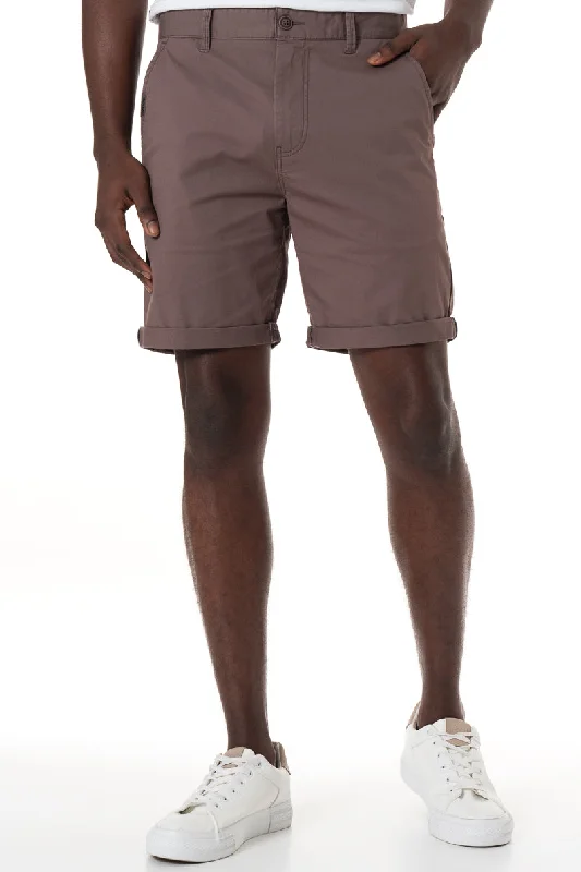 Men's flat-front dress pants for a sleek lookChino Shorts _ 151710 _ Brown