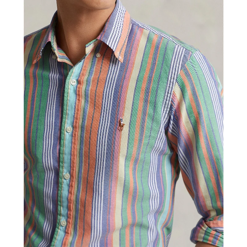 cotton blend men's casual shirtsOxford Shirt - Stripe - Multicolour