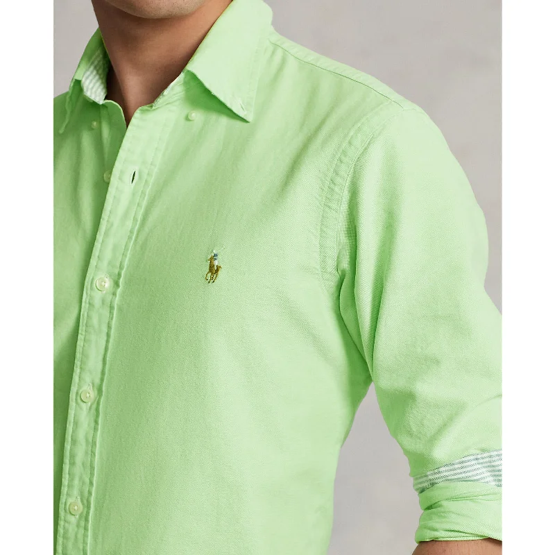 stylish men's dress shirts with contrast stitchingOxford Shirt - Oasis Green