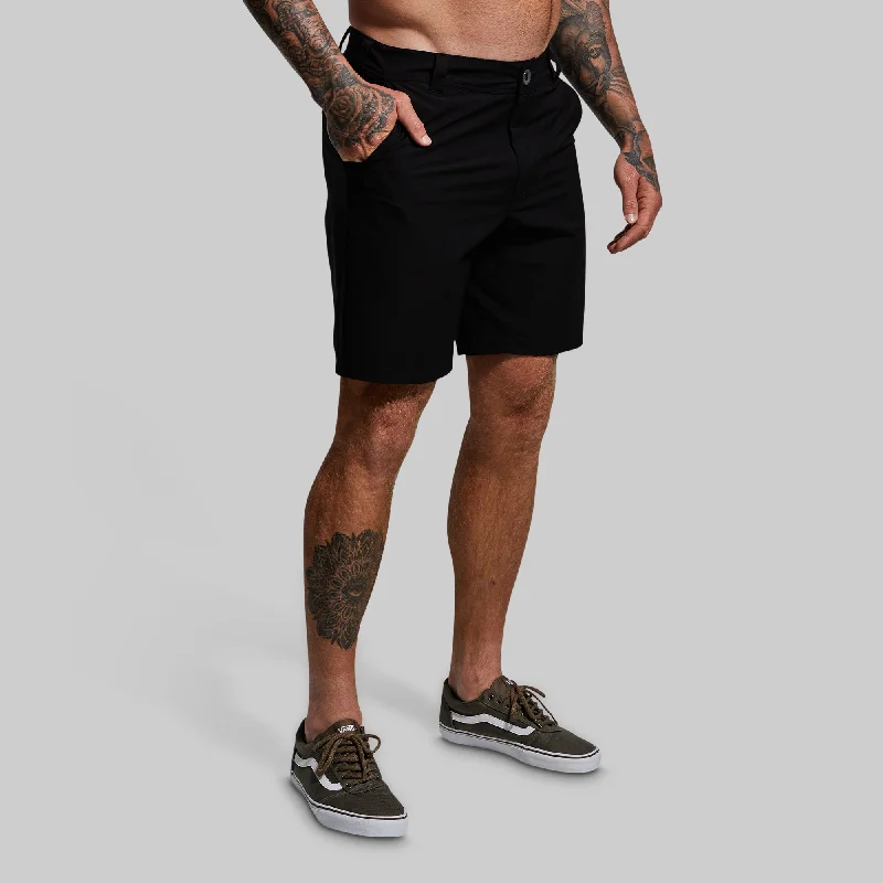 Men's water-resistant hiking pantsDelta Short 9" (Black)