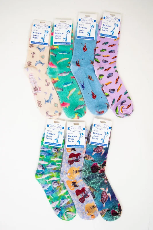 Men's stretch jeans for comfortMen's Bamboo Dress Socks, Assorted Prints