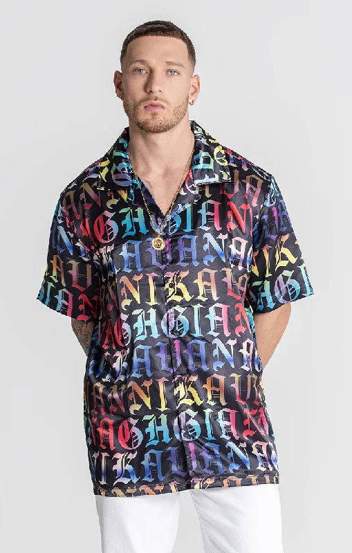 men's tall dress shirts with adjustable cuffsMulticolor Alien Shirt