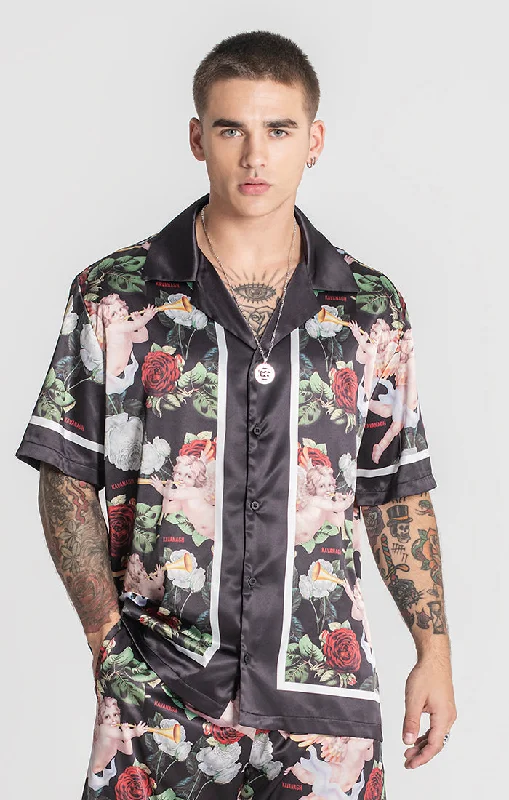 affordable slim-fit men's dress shirtsMulticolor Angelical Satin Shirt