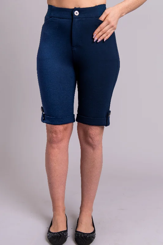 Men's velour track pantsNorma Shorts, Indigo, Modal - Final Sale