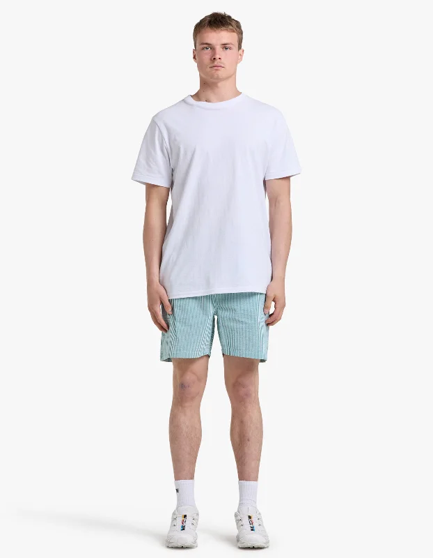 Men's low-rise jeans styleTraveler Swim Shorts - Primary Green Seersucker