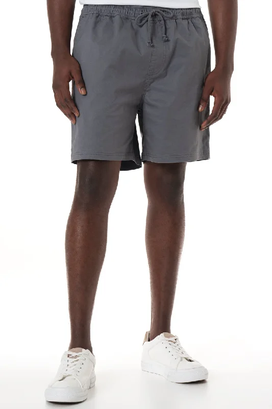 Men's fleece-lined pants for winterPull On Shorts _ 150439 _ Dark Grey