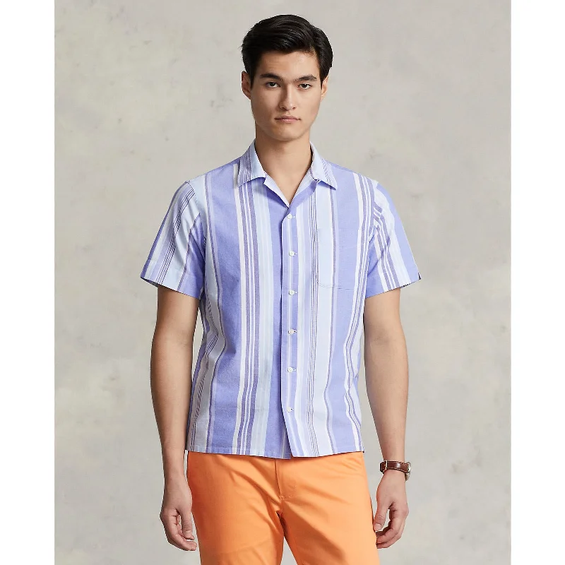 tunic-length men's casual shirts for fashion-forward looksPolo Ralph Lauren - Oxford Shirt - Stripe - Blue Multi