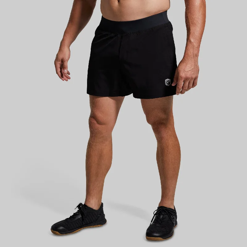 Men's breathable mesh running pantsVersatile Short 5" (Black)