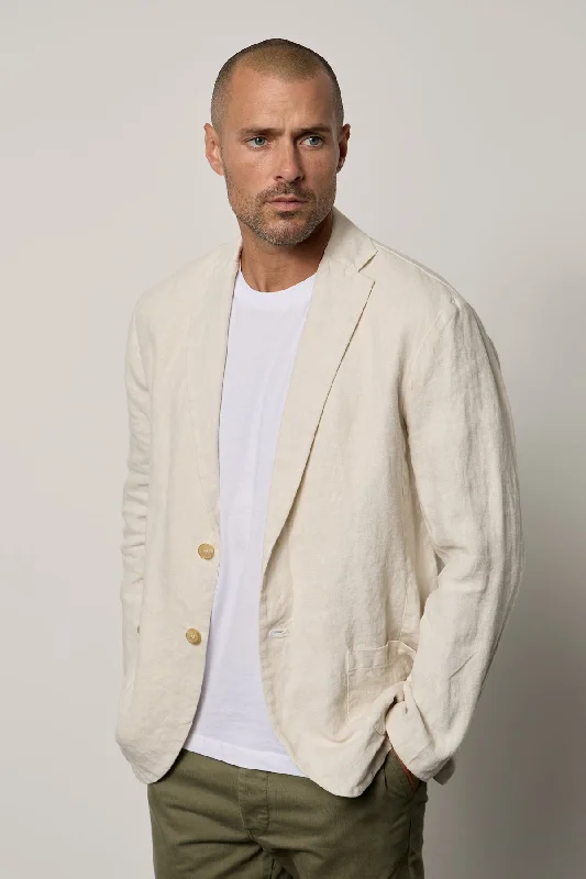 men's bomber jacket with adjustable sleevesJOSHUA LINEN BLAZER