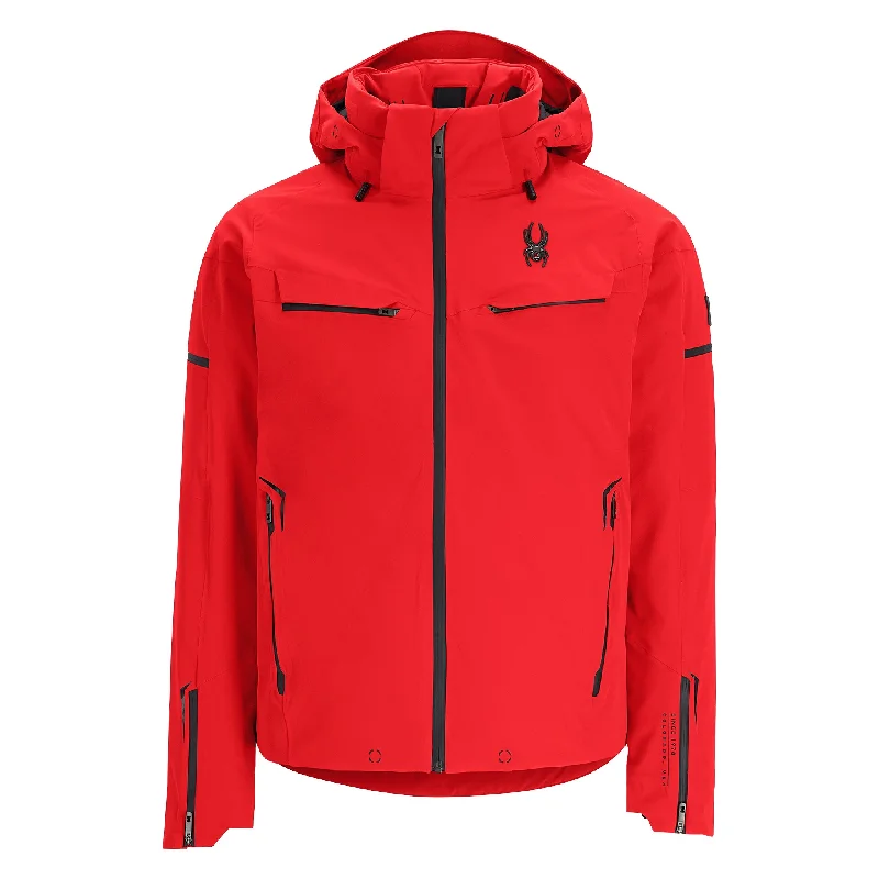 affordable men's leather jacketMens Monterosa - Spyder Red