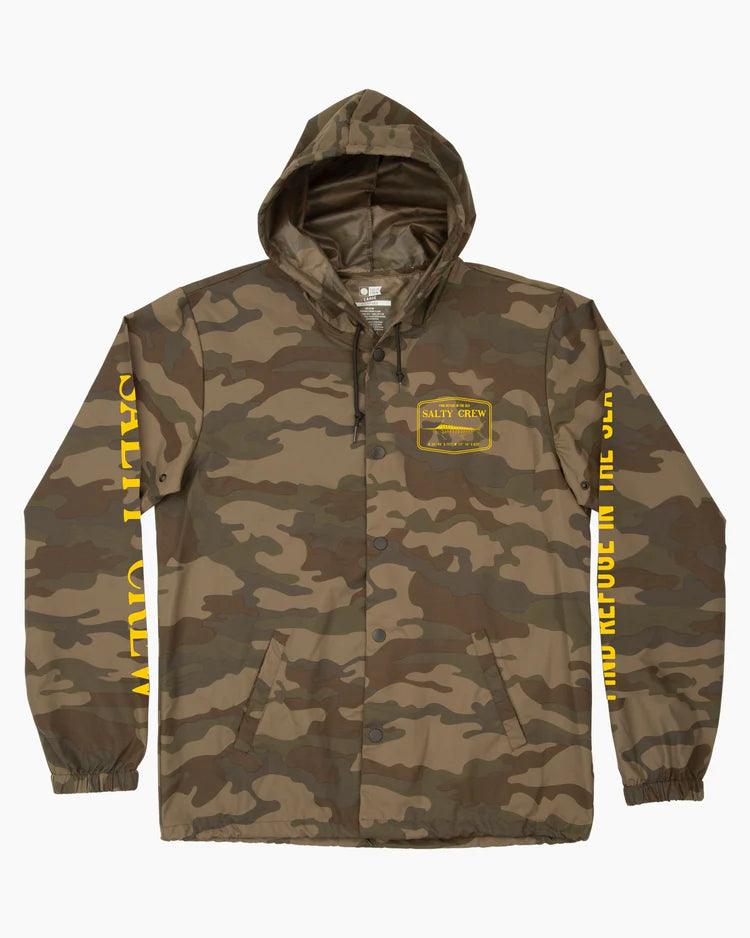 men's insulated parka with pockets and zippersStealth Camo Snap Jacket