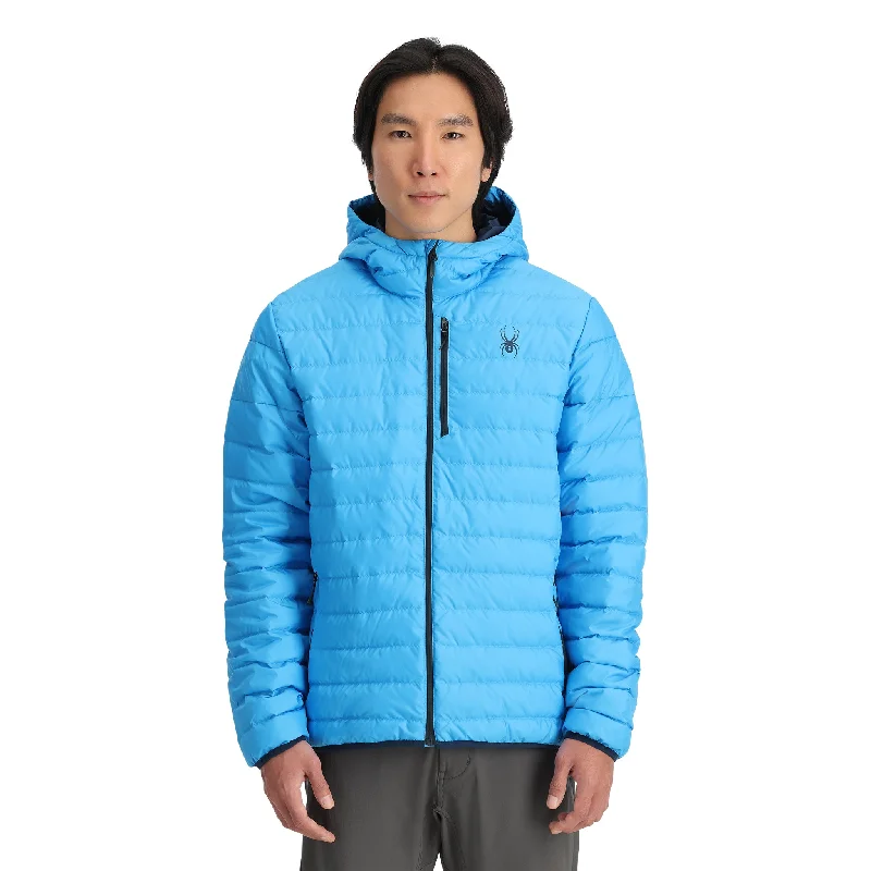 men's quilted vest jacketMens Zenith Hooded - Aether Blue