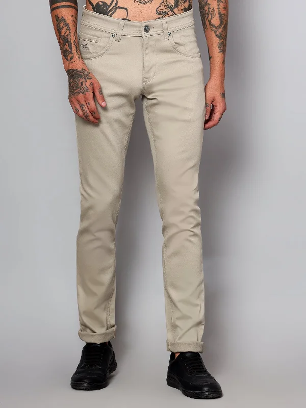 Men's 3/4 length pants for transitional weatherMen's Casual Flat front Fawn  Trousers