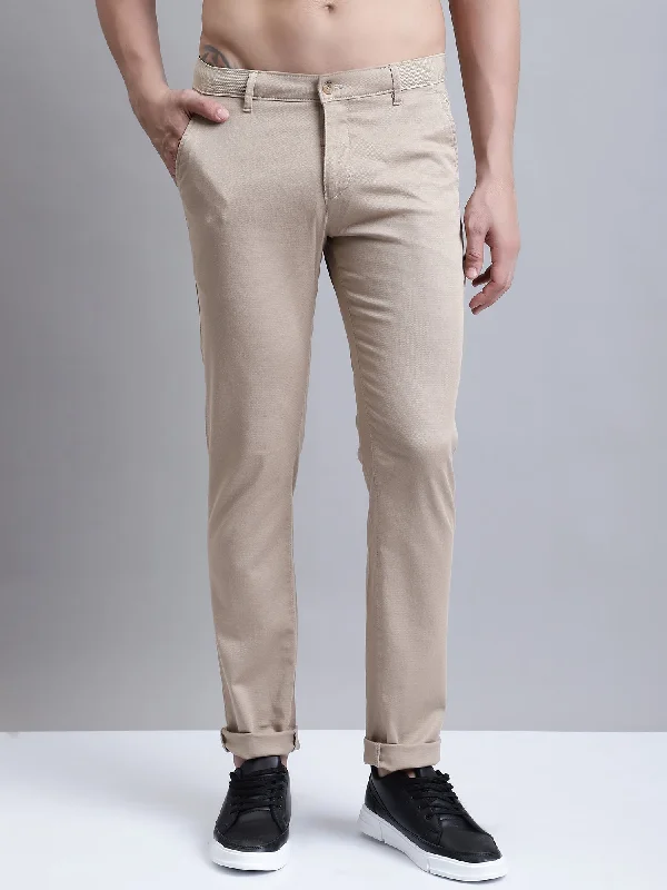 Men's tech-fabric pants for outdoor activitiesMen's Casual Flat front Khaki  Trousers