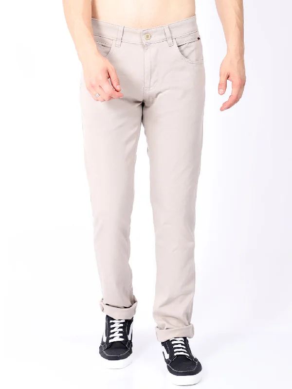 Men's tailored dress pantsMen's Casual Flat front Fawn  Trousers