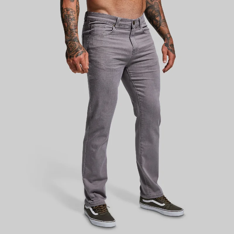 Men's ripstop pants for durabilityFLEX Stretchy Athletic Fit Jean (Grey)