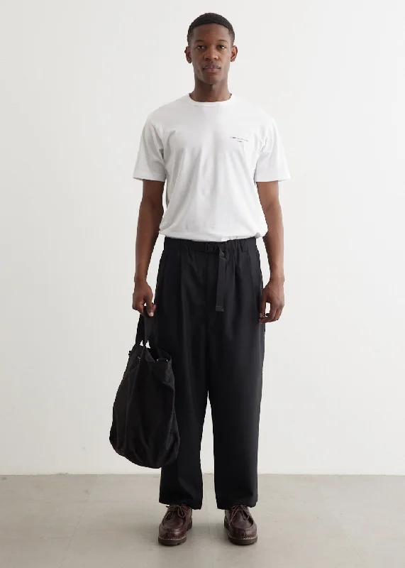 Men's sweatpants with drawstring waistWool Serge Belted Trousers