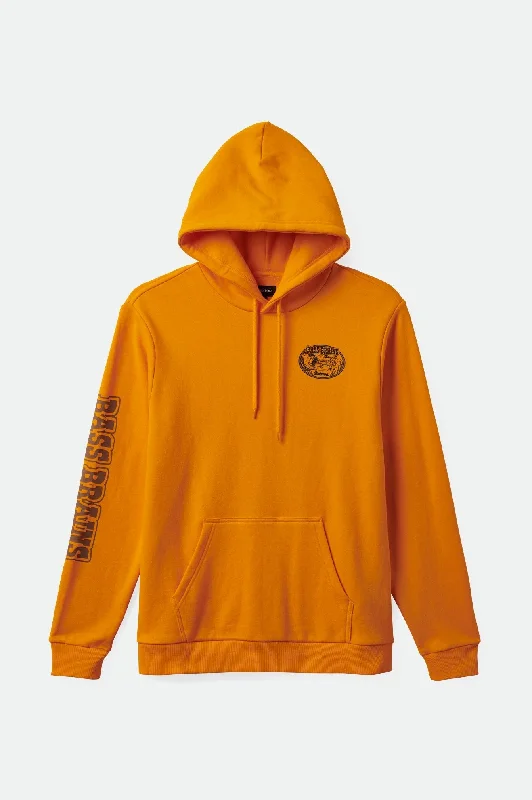 Men's fleece-lined hoodieBass Brains Swim Hood - Orange