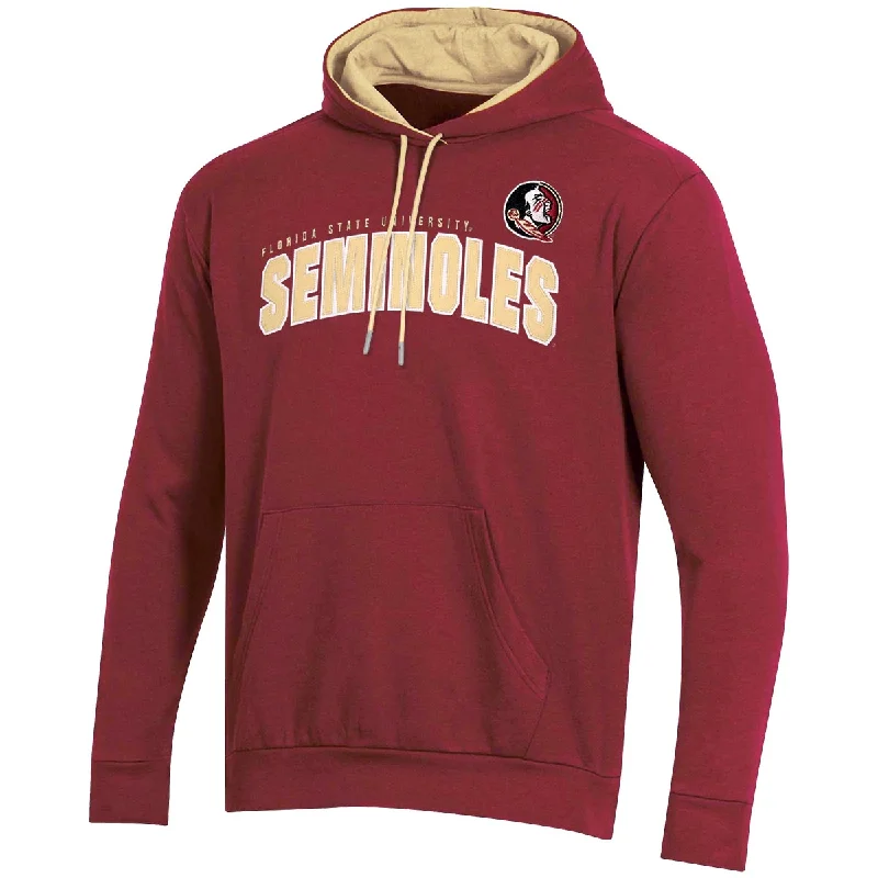 Men's hooded sweatshirt for easy careChampion Men's Seminole Logo/Florida State Seminoles Contrast Hood - Garnet