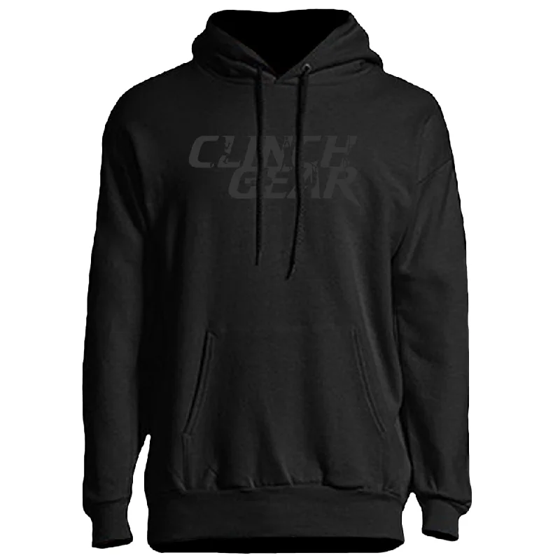 Men's hooded sweatshirt for all-around performanceClinch Gear - Stacked - Pullover Hoodie - Black/Gray