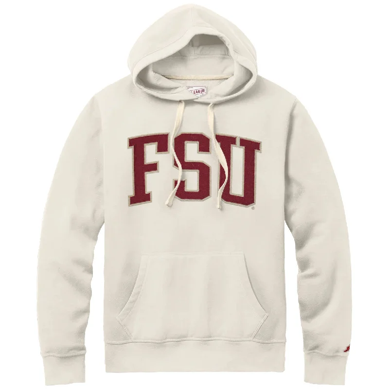 Men's hooded sweatshirt for winter sportsLeague Men's FSU Brushed Fleece Hood - Oatmeal