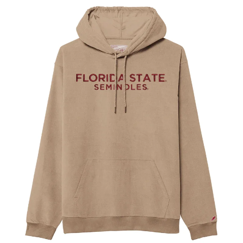 Men's hooded sweatshirt for clubbingLeague Men's Florida State Seminoles Corded Hood - Khaki