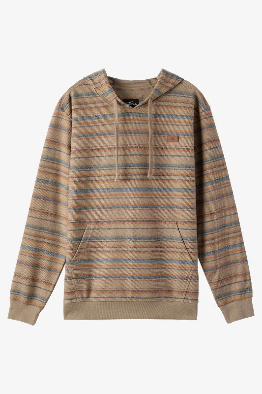 Men's striped hooded sweatshirtO'Neill Bavaro Stripe Pullover Sweatshirt-Khaki