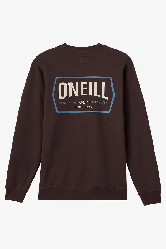 Men's hooded sweatshirt for casual eleganceO'Neill Fifty Two Crew Sweatshirt-Seal Brown