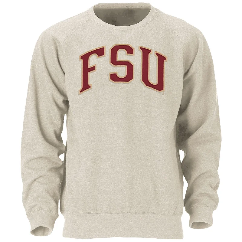 Men's hooded sweatshirt for gymOuray Men's FSU Crew Fleece - Oatmeal