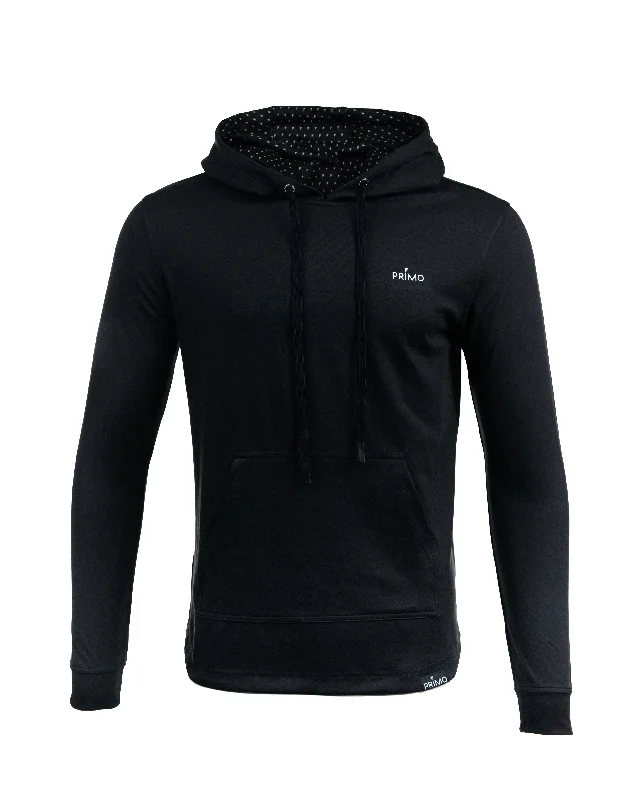 Men's short-sleeved hooded sweatshirtBlack Hoodie