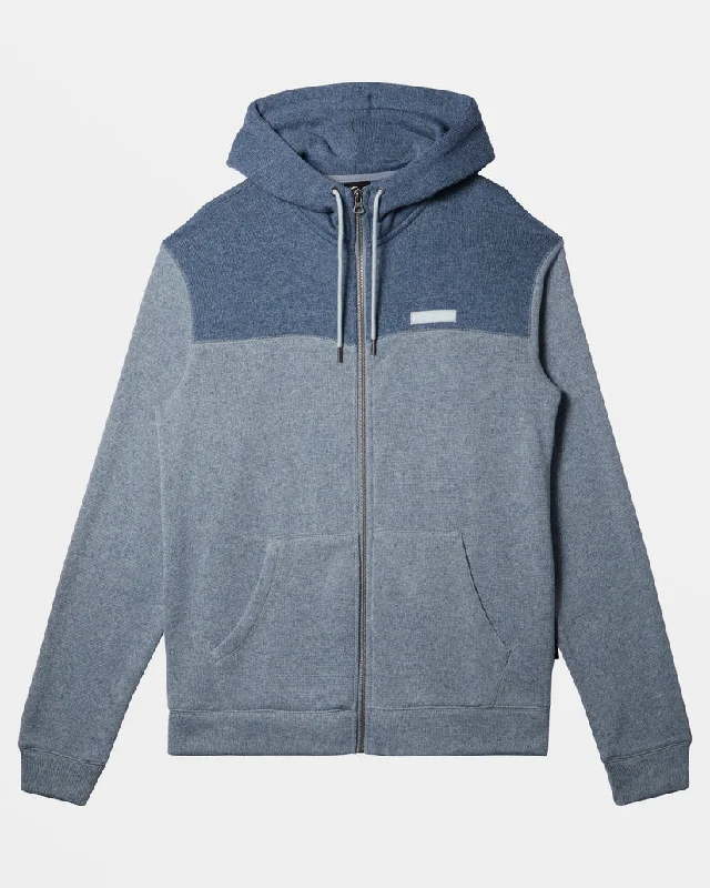 Men's hooded sweatshirt for urban streetwearQuiksilver Keller Block Zip Hooded Sweatshirt-Ice Flow Heather