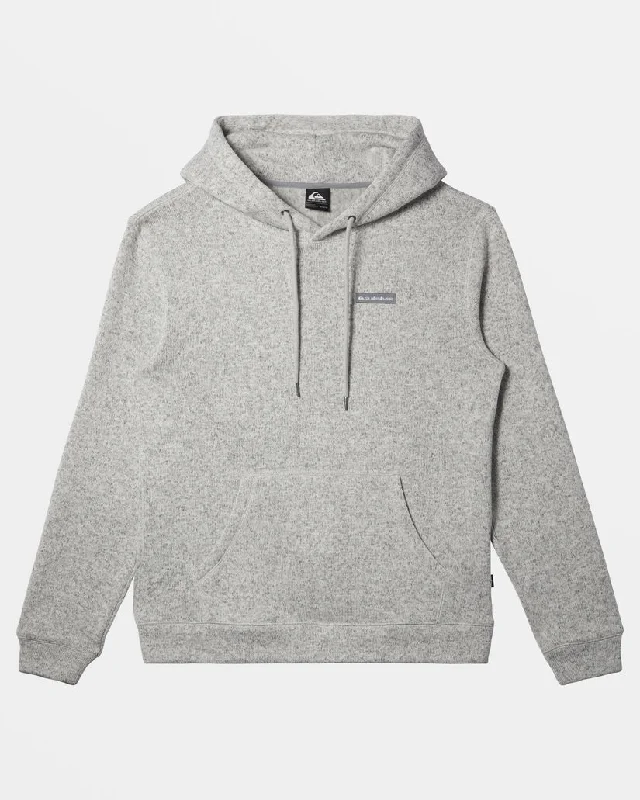 Men's coral fleece hooded sweatshirtQuiksilver Keller Hooded Sweatshirt-Light Grey Heather