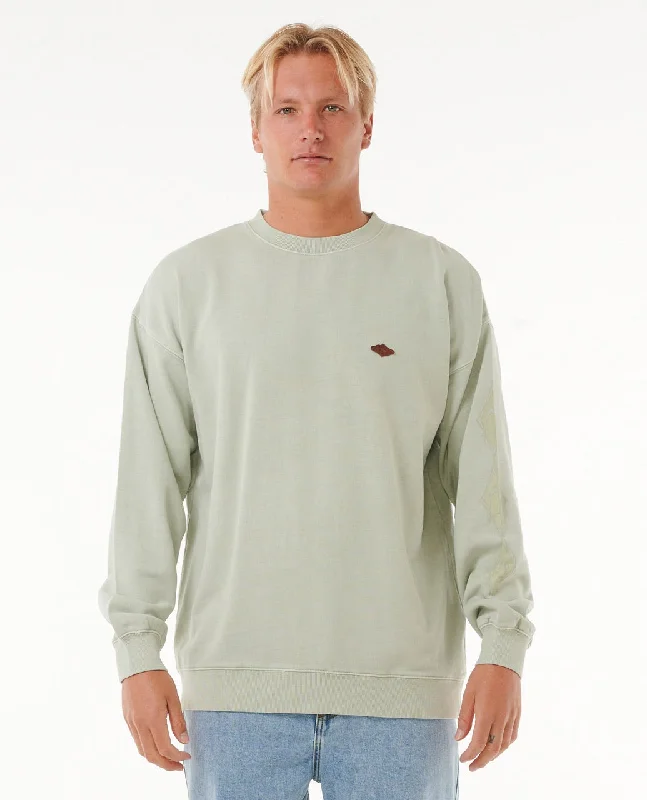 Men's hooded sweatshirt for fashionRip Curl Original Surfers Crew Sweatshirt-Mint Haze