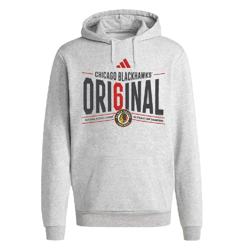 men's slim-fit button-down shirt with convertible cuffsadidas - Men's Blackhawks Original Hoodie (GA4877)