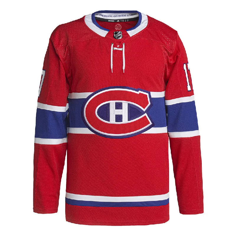 men's denim shirt with leather patches and embroideryadidas - Men's Montreal Canadiens Josh Anderson Authentic Home Jersey (H60124)