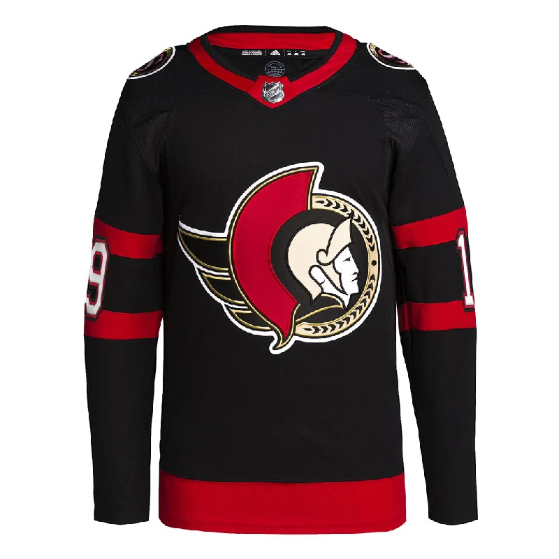 men's striped henley shirt with ribbed cuffsadidas - Men's Ottawa Senators Authentic Drake Batherson Home Jersey (IA7818)