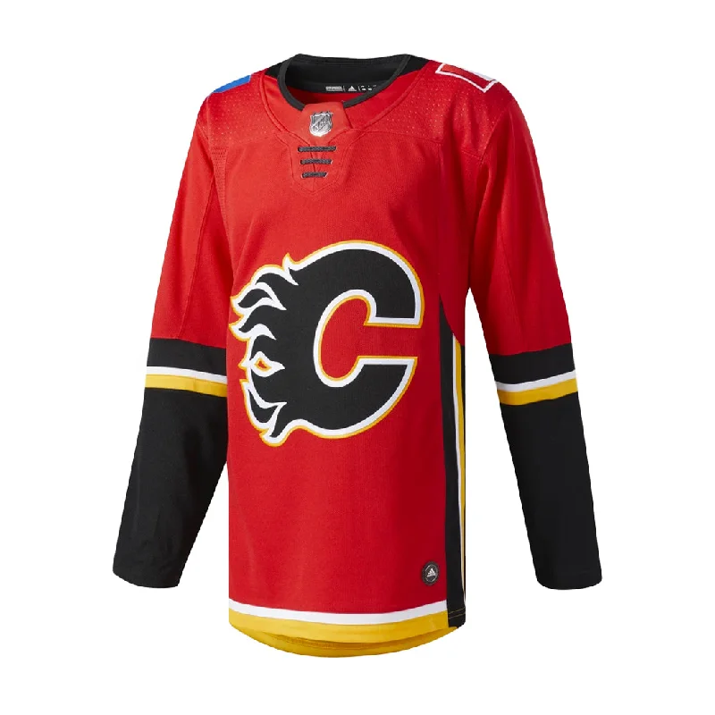 men's moisture-wicking athletic teeadidas - Men's Calgary Flames Home Authentic Pro Jersey (CA7072)