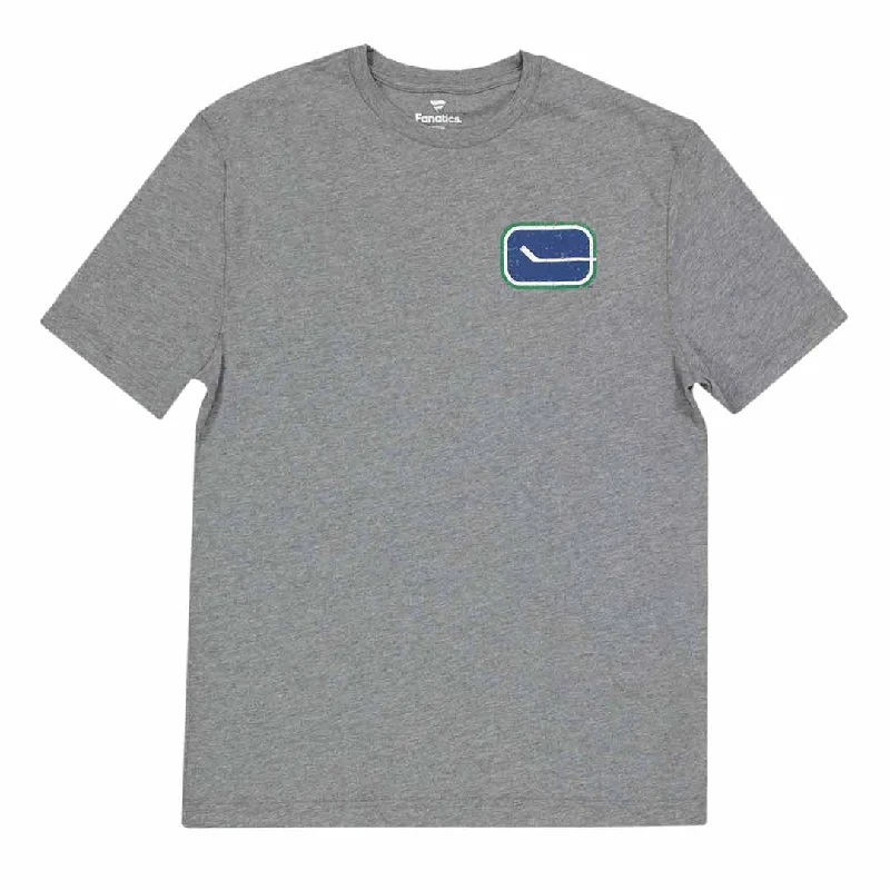 men's henley shirt with contrast stitching and pocketsFanatics - Men's Vancouver Canucks T-Shirt (QF14 171B V92 069)