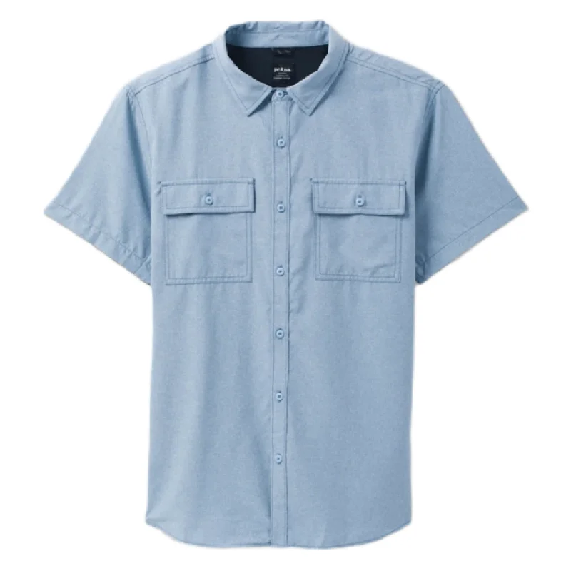 men's denim shirt with embroidered patchesMen's Lost Sol Short Sleeve Tee